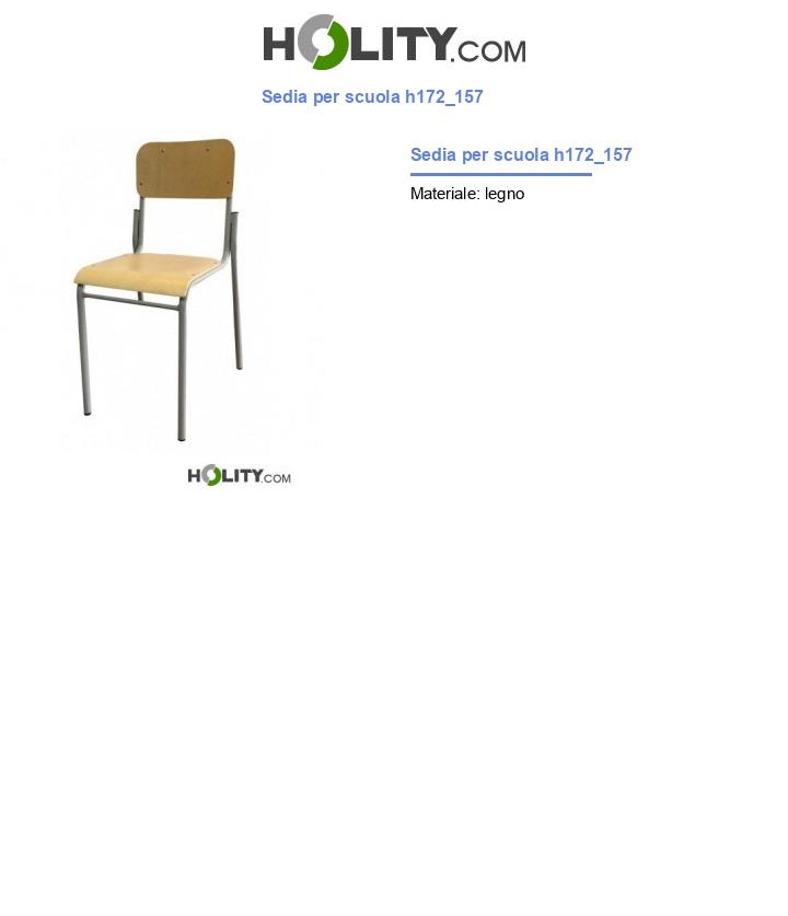 Sedia per scuola h172_157