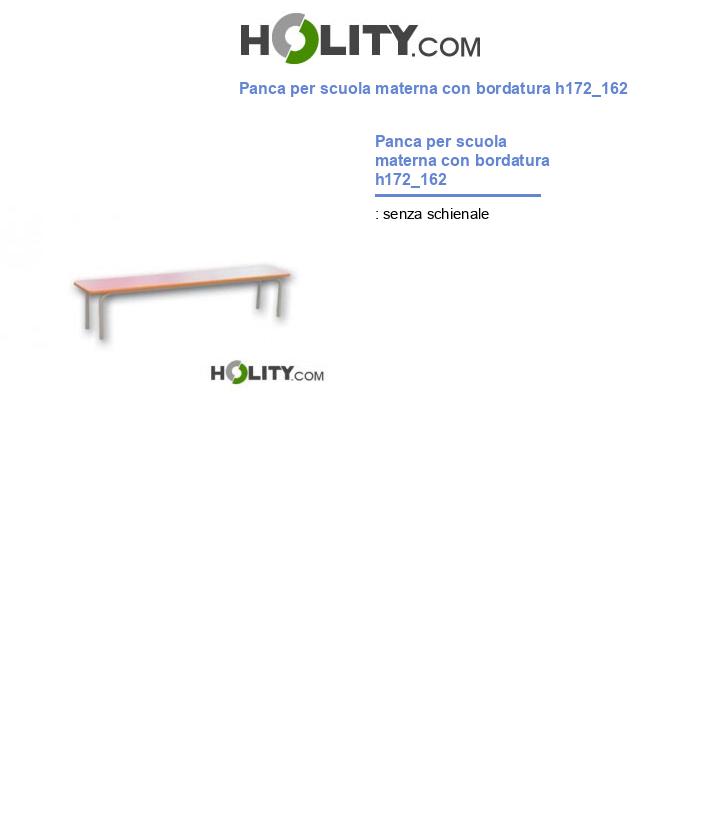 Panca per scuola materna con bordatura h172_162