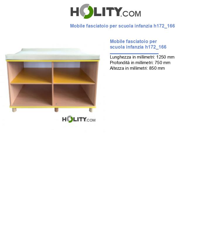 Mobile fasciatoio per scuola infanzia h172_166
