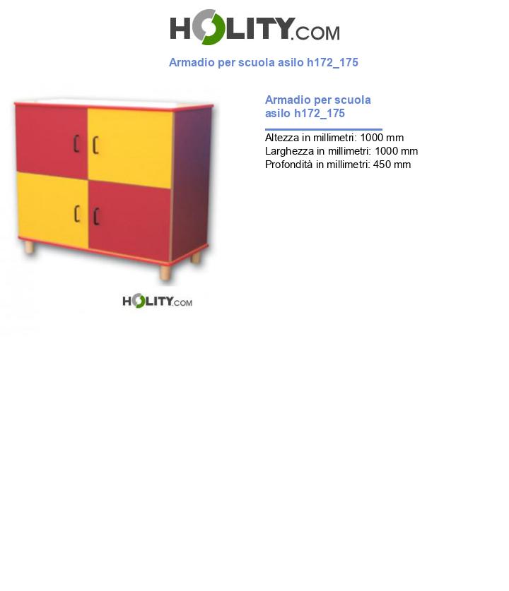 Armadio per scuola materna h172_175