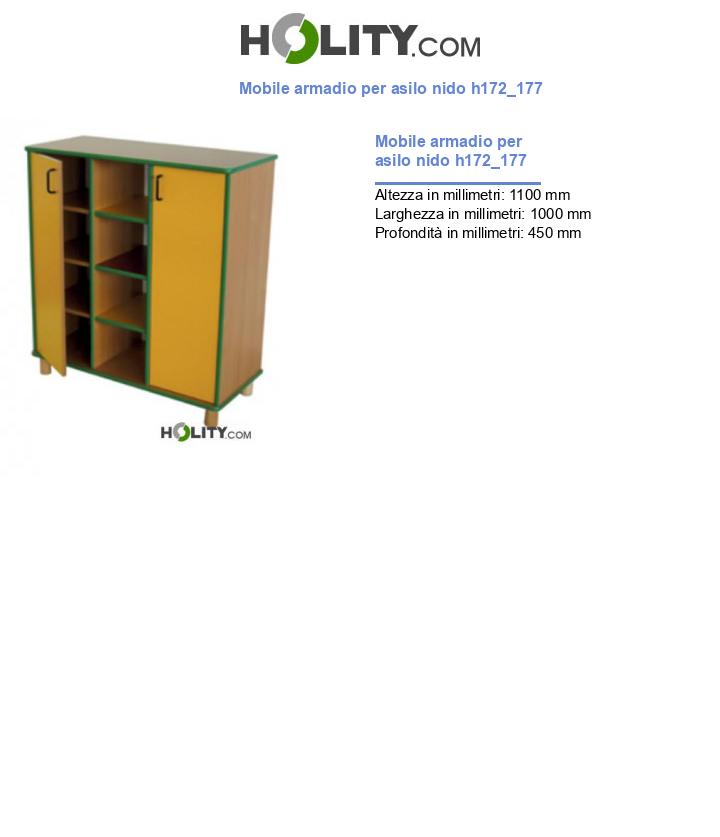 Mobile armadio per asilo nido h172_177