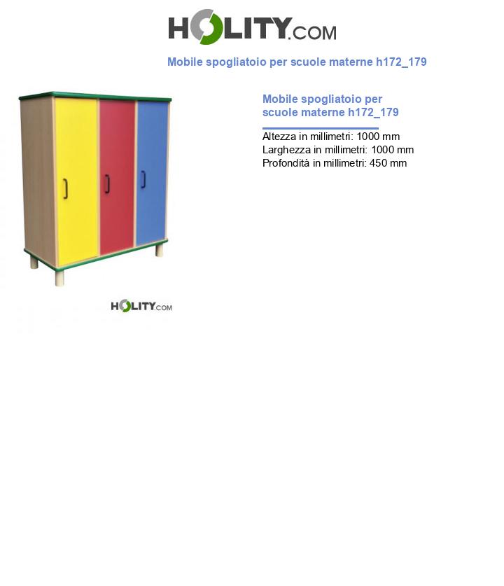 Mobile spogliatoio per scuole materne h172_179