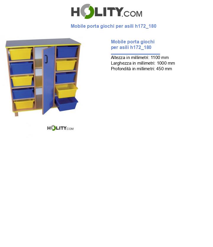Mobile porta giochi per asili h172_180
