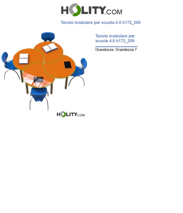Tavolo modulare per scuola 4.0 h172_209