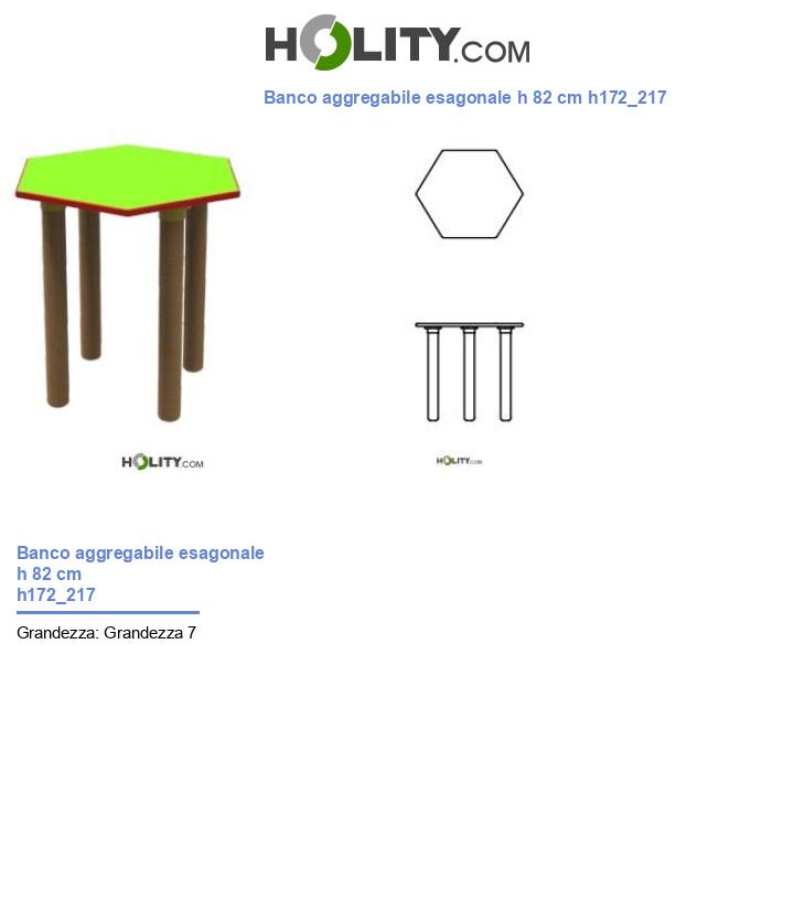 Banco aggregabile esagonale h 82 cm h172_217