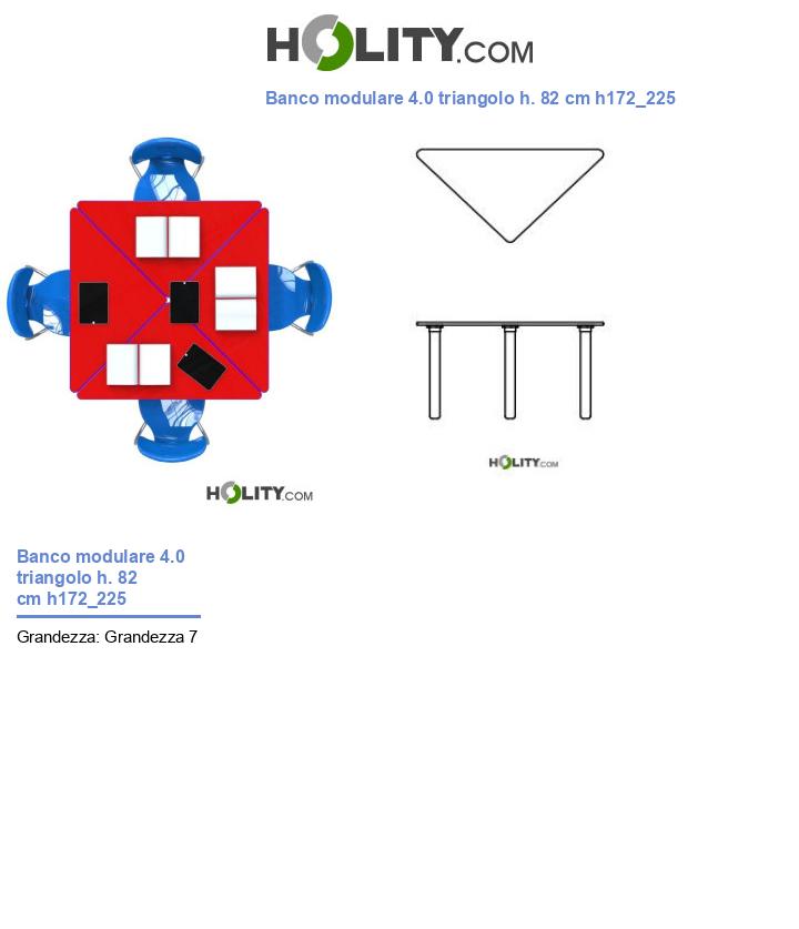 Banco modulare 4.0 triangolo h. 82 cm h172_225