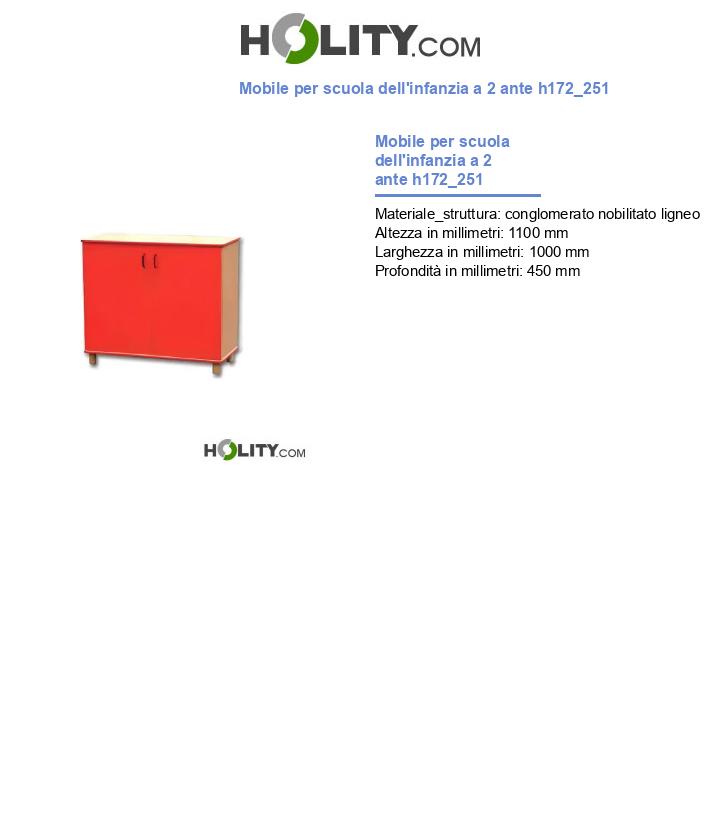 Mobile per scuola dell'infanzia a 2 ante h172_251