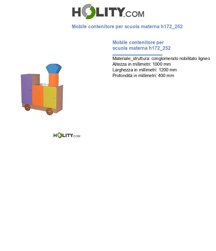 Mobile contenitore per scuola materna h172_252
