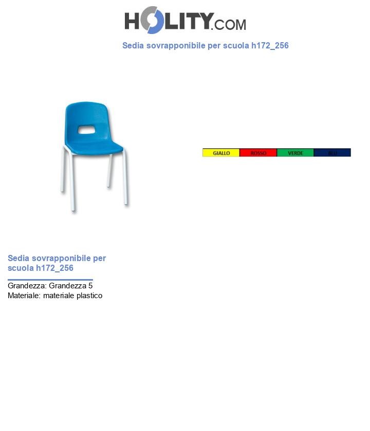Sedia sovrapponibile per scuola h172_256