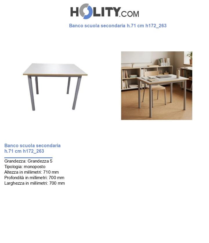 Banco scuola secondaria h.71 cm h172_263
