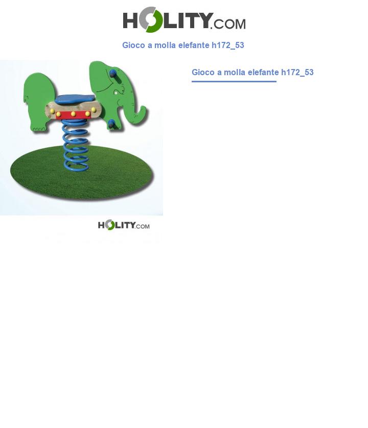 Gioco a molla elefante h172_53