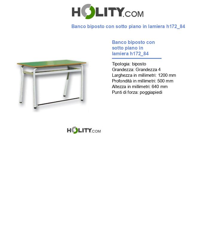 Banco biposto con sotto piano in lamiera h172_84