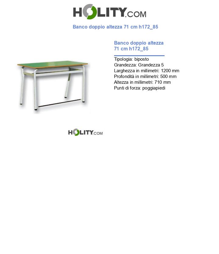 Banco doppio altezza 71 cm h172_85
