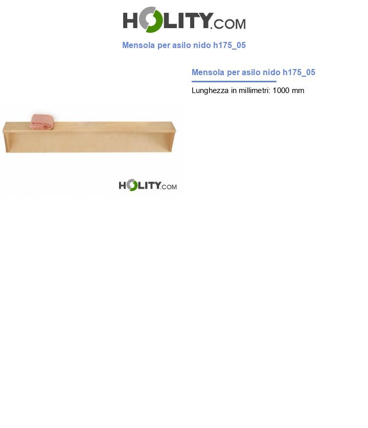 Mensola per asilo nido h175_05