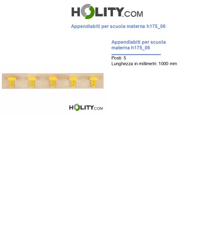 Appendiabiti per scuola materna h175_06