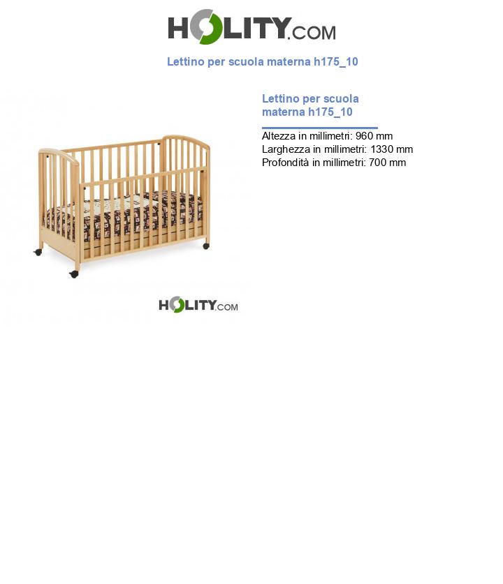 Lettino per scuola materna h175_10