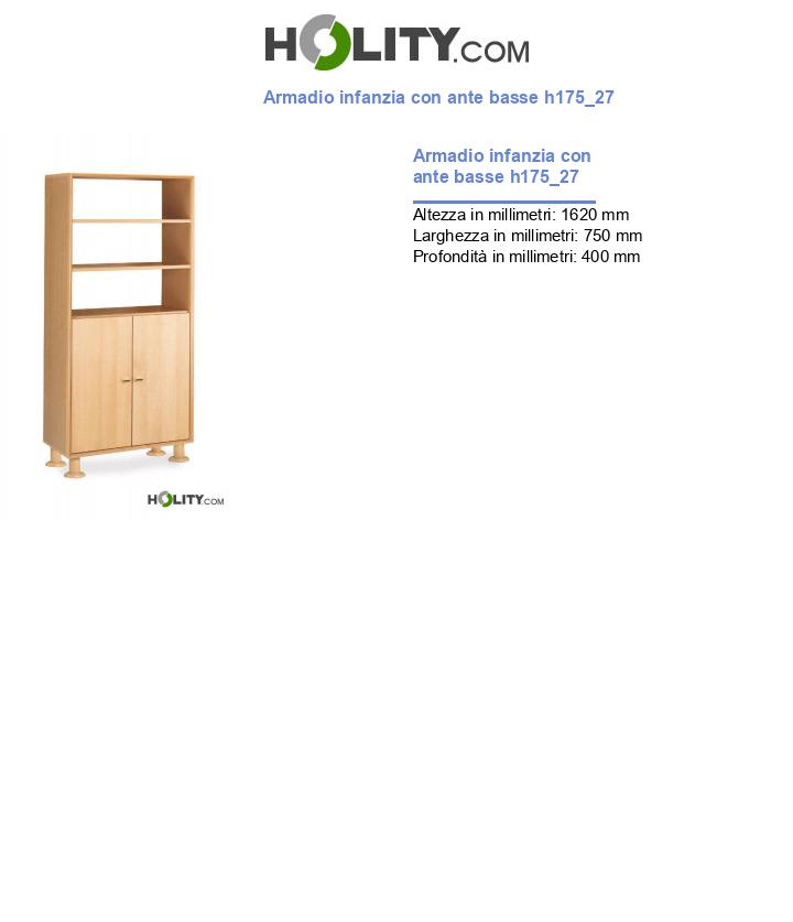 Armadio infanzia con ante basse h175_27
