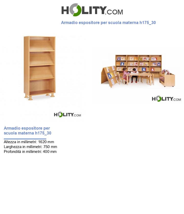 Armadio espositore per scuola materna h175_30