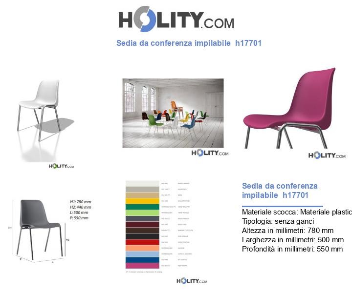 Sedia da conferenza impilabile h17701