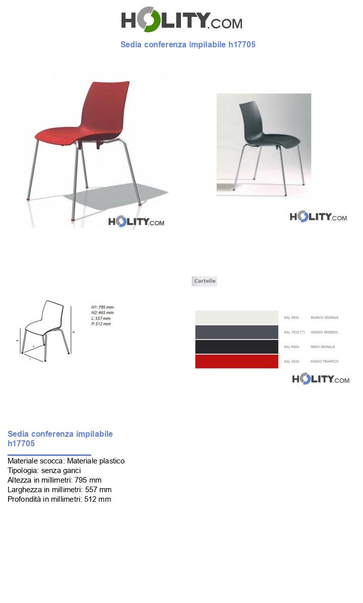Sedia conferenza impilabile h17705