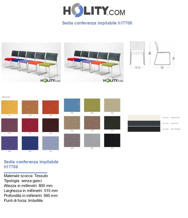 Sedia conferenza impilabile h17708