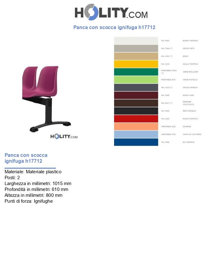 Panca con scocca ignifuga h17712