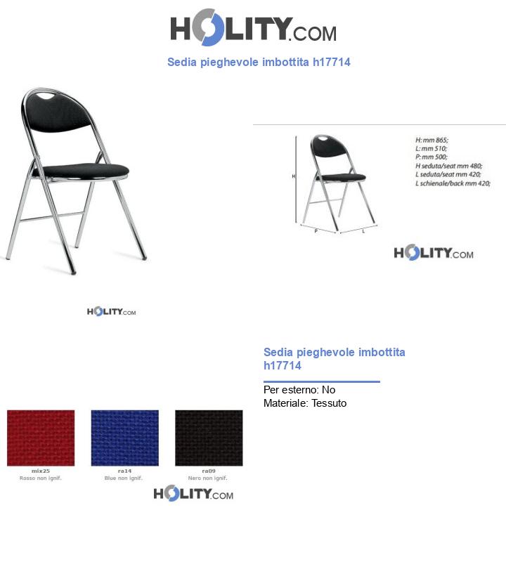 Sedia pieghevole imbottita h17714