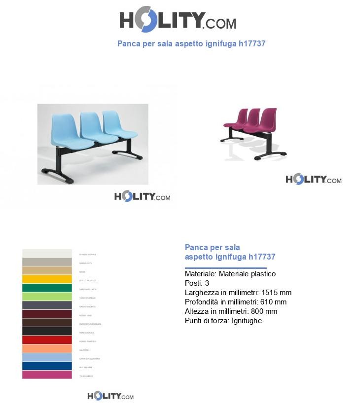 Panca per sala aspetto ignifuga h17737