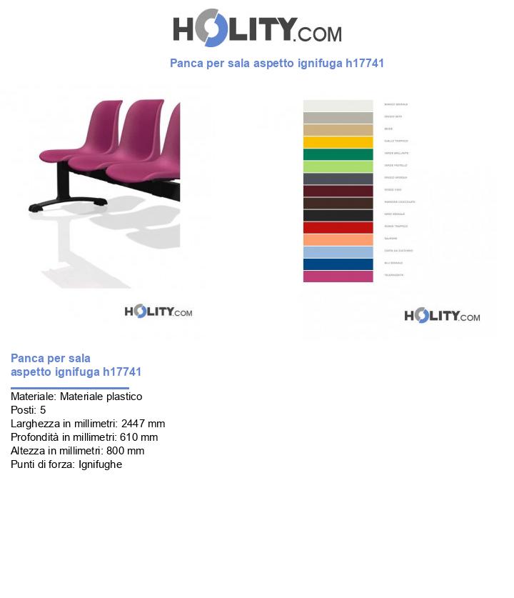 Panca per sala aspetto ignifuga h17741