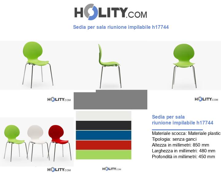 Sedia per sala riunione impilabile h17744