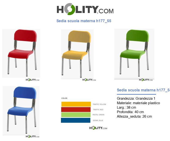 Sedia scuola materna h177_55