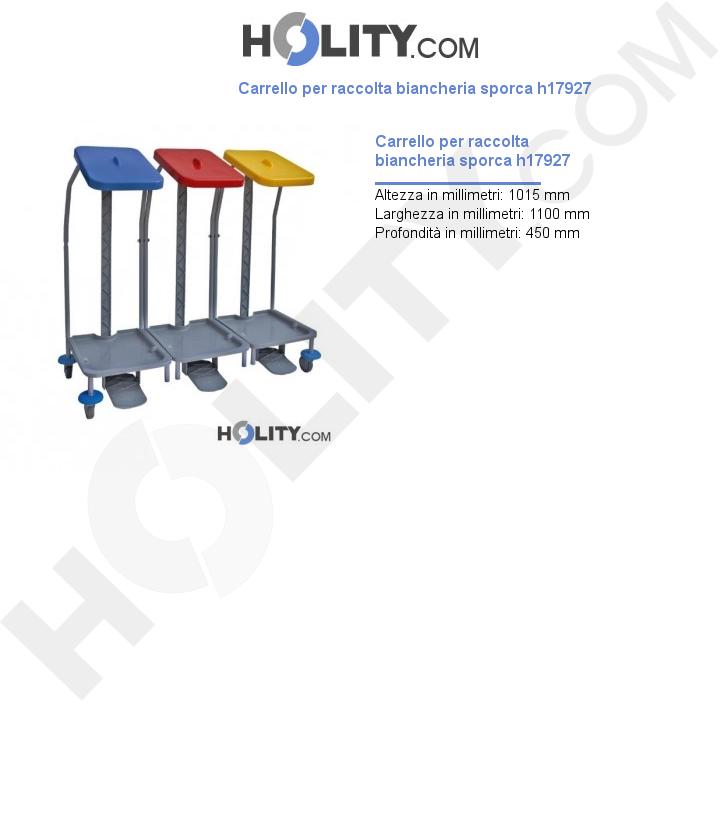 Carrello per raccolta biancheria sporca h17927
