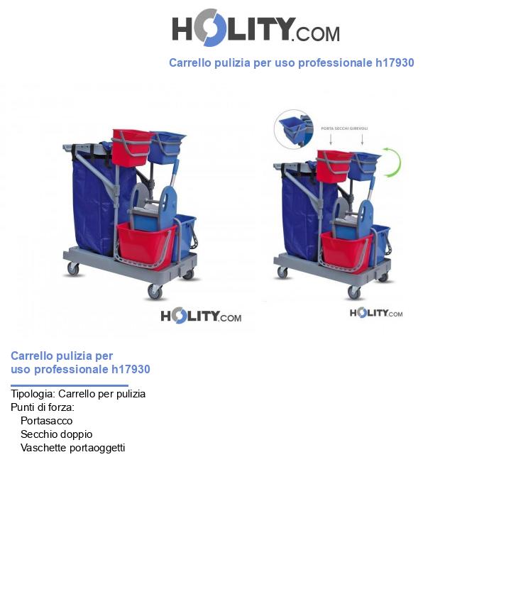 Carrello pulizia per uso professionale h17930