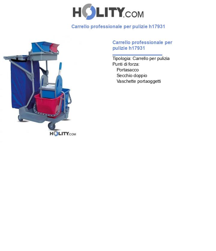 Carrello professionale per pulizie h17931