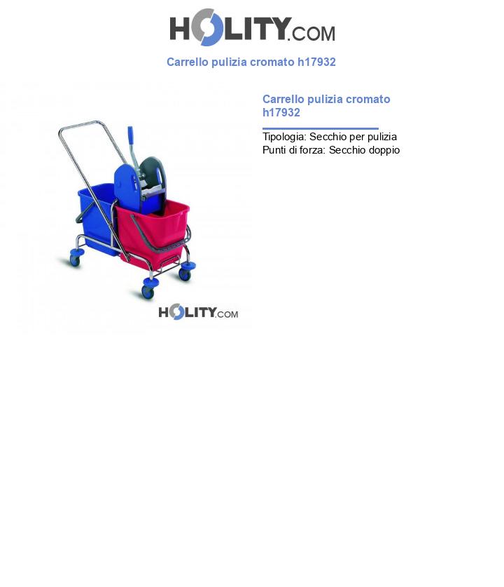 Carrello pulizia cromato h17932