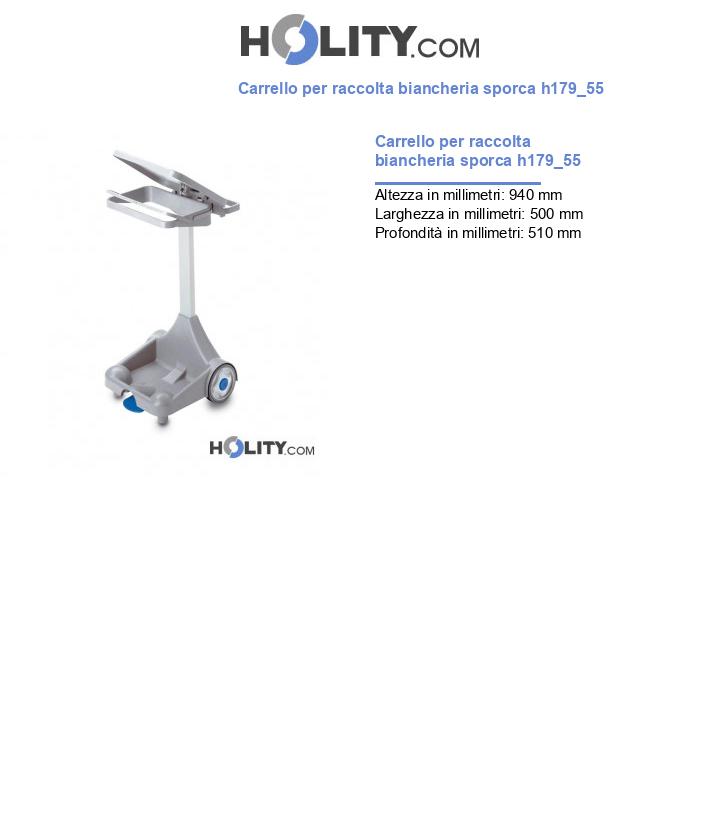 Carrello per raccolta biancheria sporca h179_55