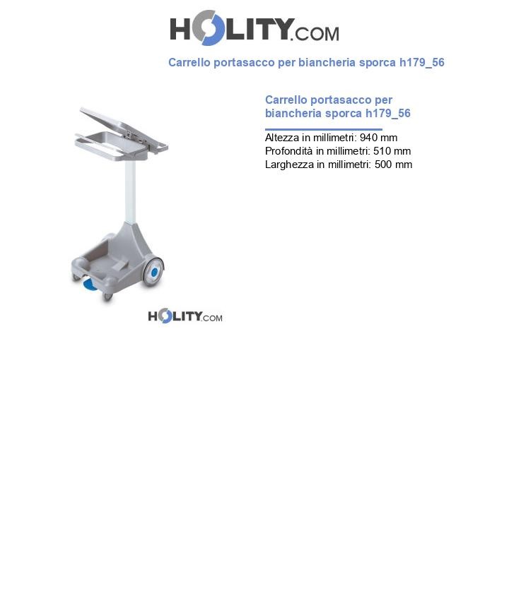 Carrello portasacco per biancheria sporca h179_56