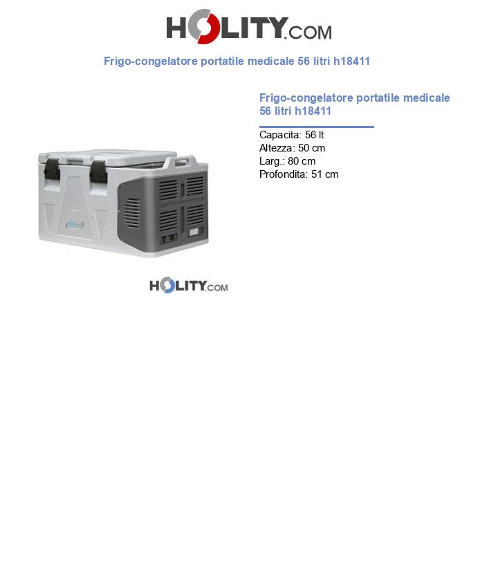 Frigo-congelatore portatile medicale 56 litri h18411