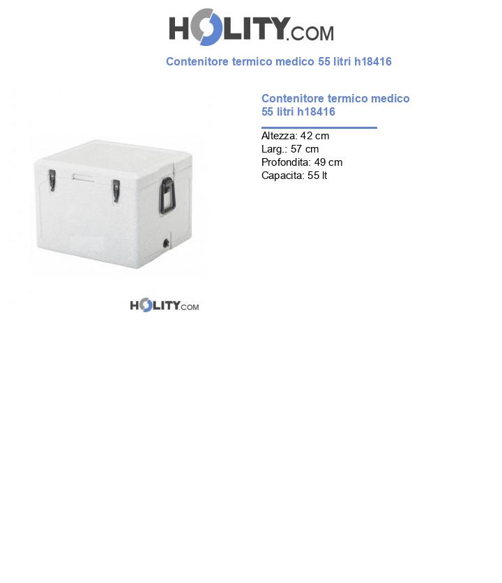 Contenitore termico medico 55 litri h18416