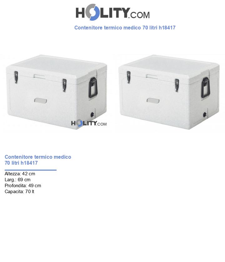 Contenitore termico medico 70 litri h18417