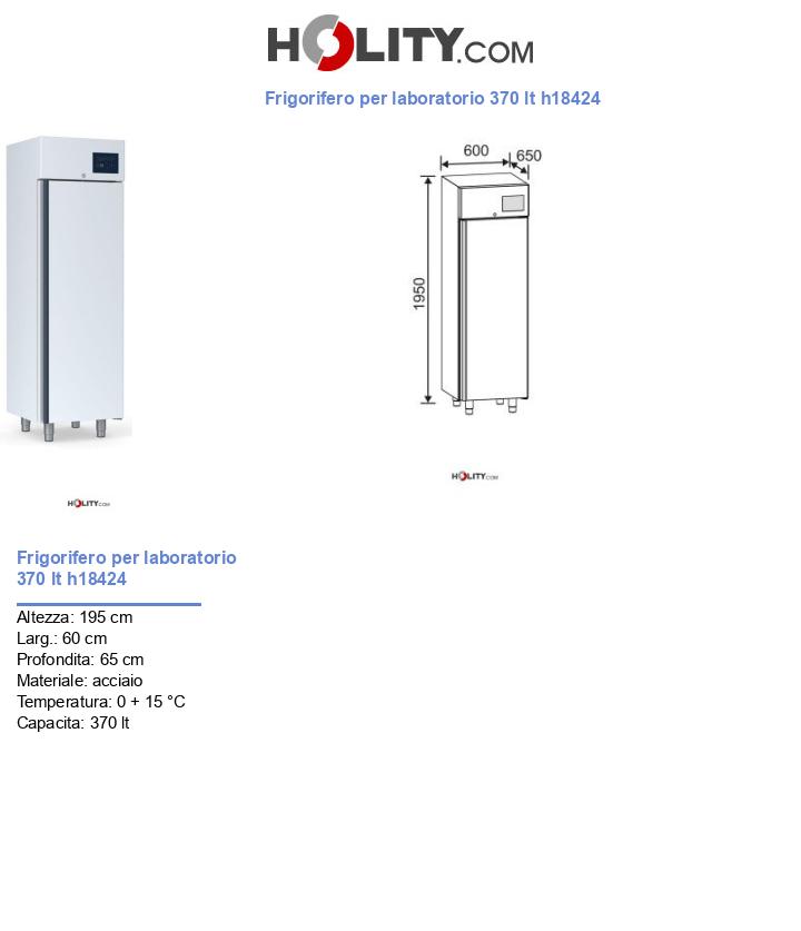 Frigorifero per laboratorio 370 lt h18424
