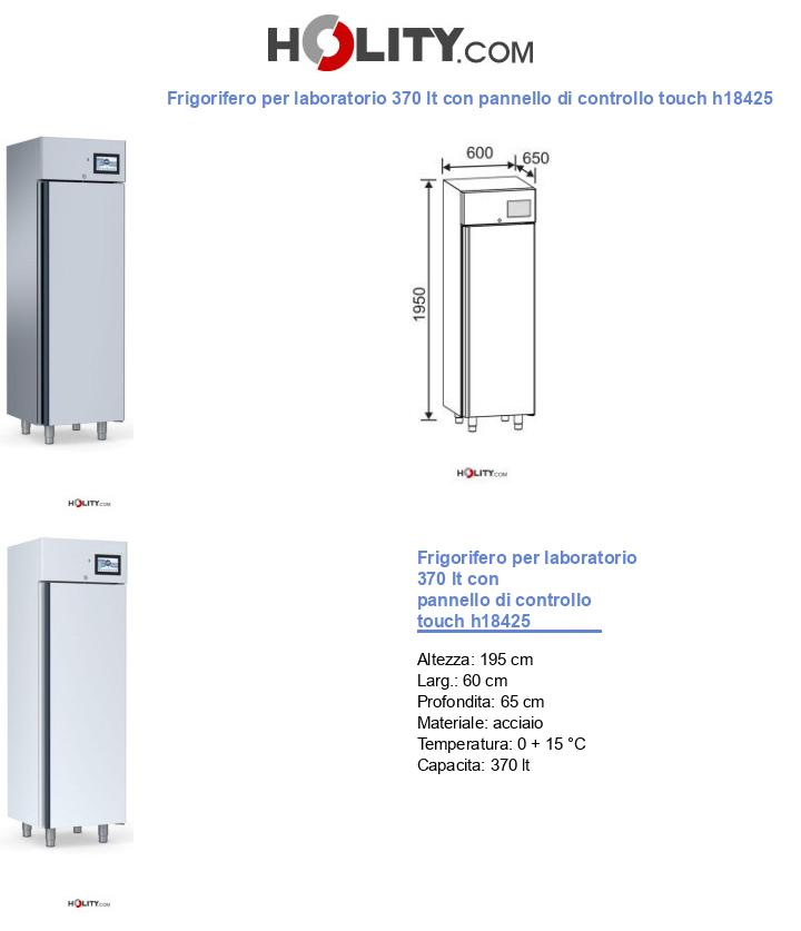 Frigorifero per laboratorio 370 lt con pannello di controllo touch h18425