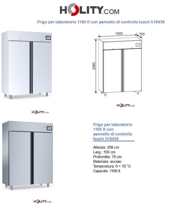 Frigo per laboratorio 1160 lt con pannello di controllo touch h18436