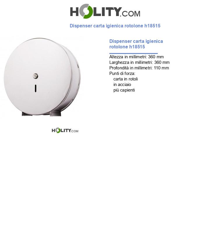 Dispenser carta igienica rotolone h18515