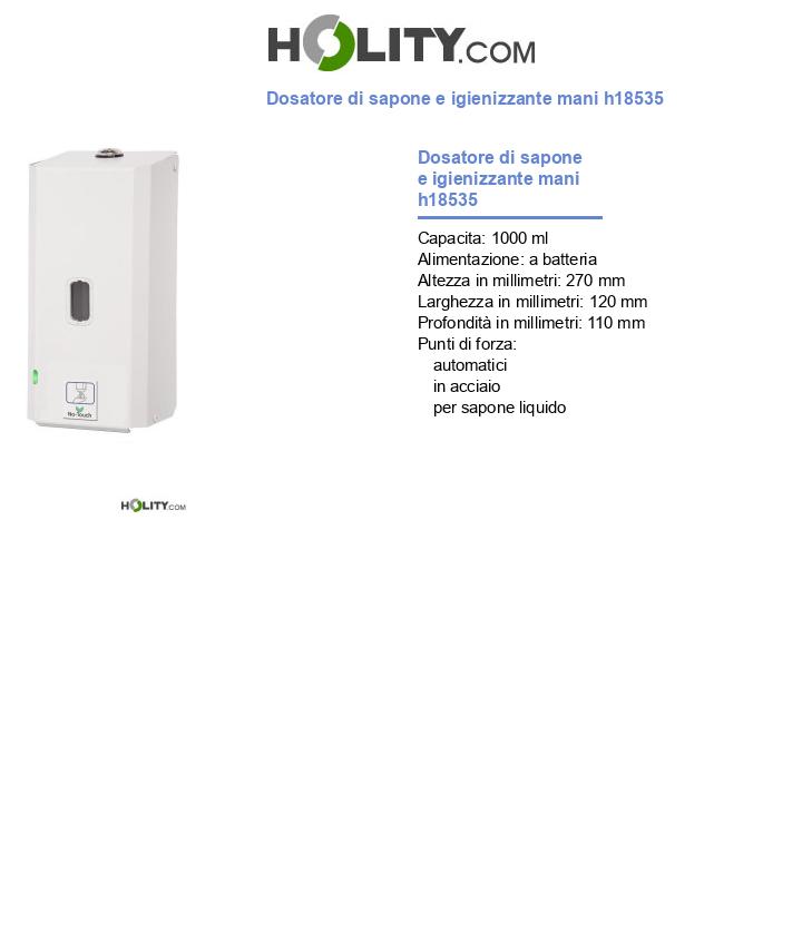 Dosatore di sapone e igienizzante mani h18535