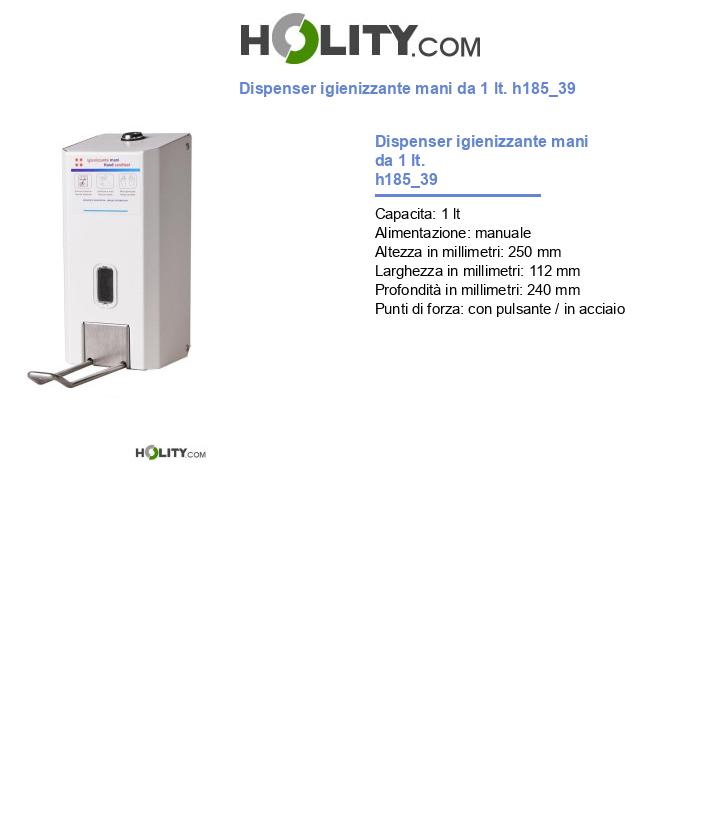 Dispenser igienizzante mani da 1 lt. h185_39