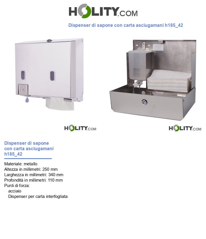 Dispenser di sapone con carta asciugamani h185_42