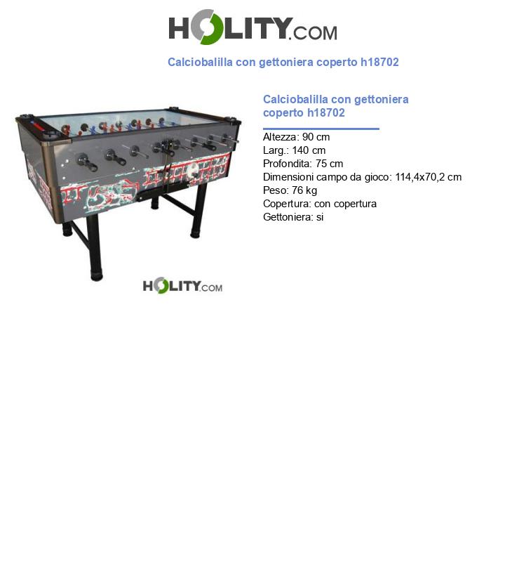 Calciobalilla con gettoniera coperto h18702