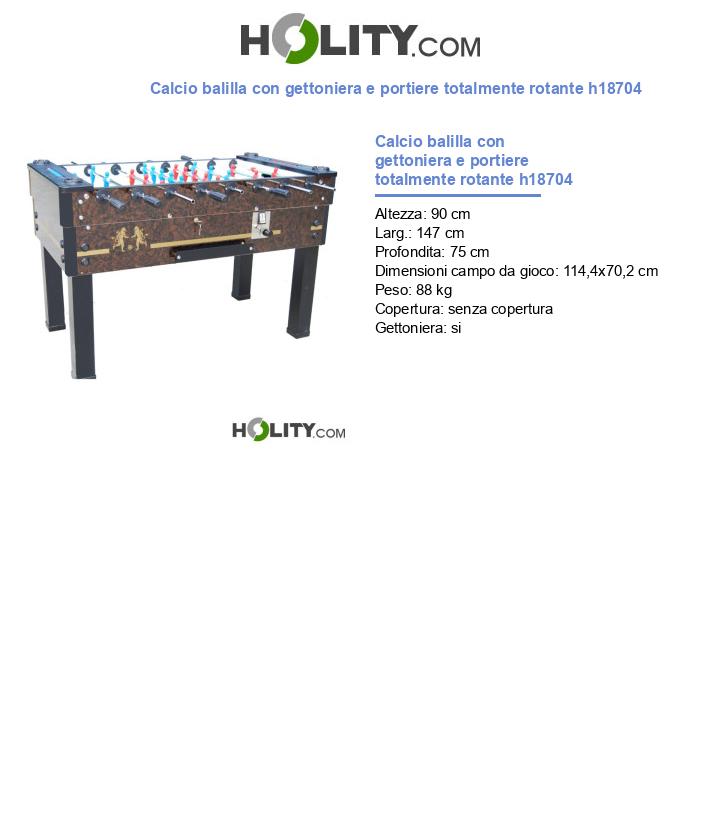 Calcio balilla con gettoniera e portiere totalmente rotante h18704