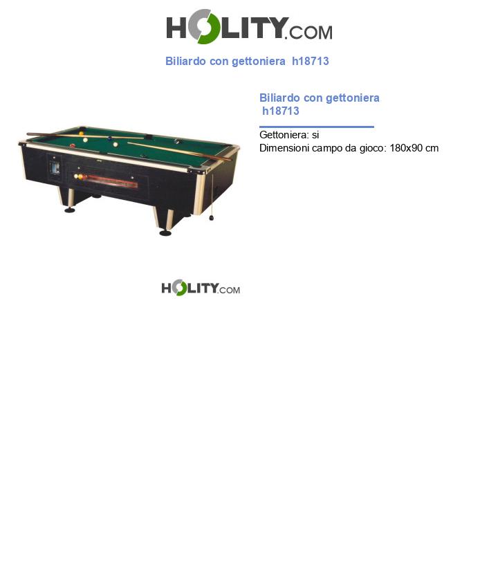 Biliardo con gettoniera h18713